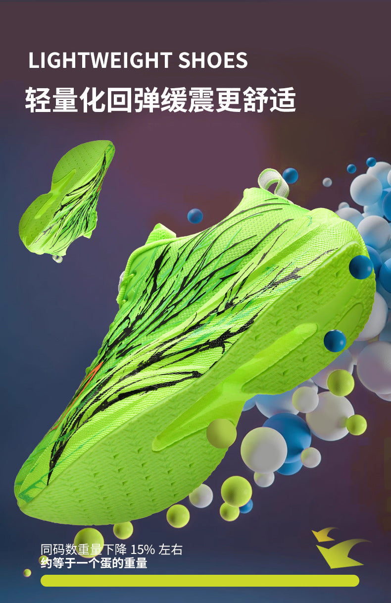 Red Rabbit9pro Really Explosive Carbon Plate Luminous Casual Breathable Running Shoes Outdoor Racing High Elastic Shock Absorption Non-slip Sneakers