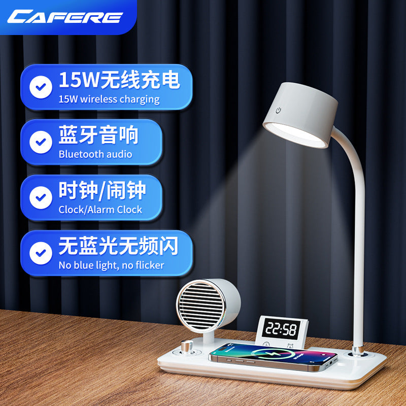 Intelligent Multifunctional Desk Lamp Student Children's Dormitory Study Eye Protection Lamp Bedroom Rechargeable Bedside Lamp Gift Wholesale