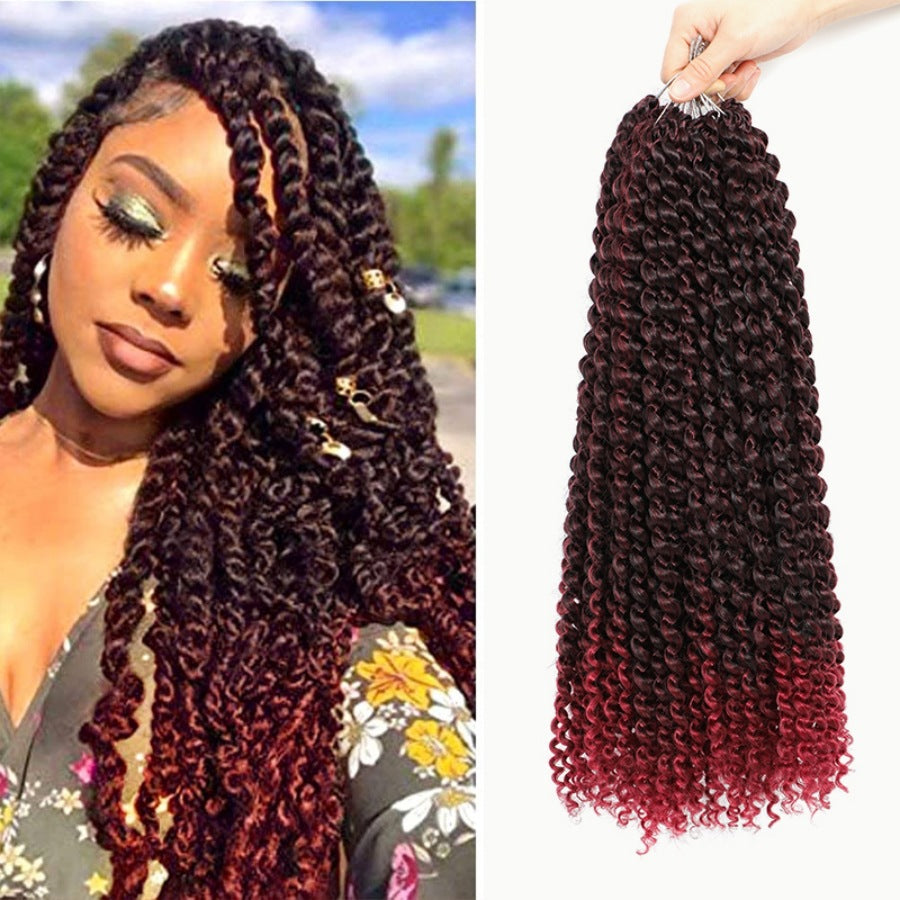 TEMU Hot Selling Cross-Border Export Crochet Hair Passion Water Ripple Curve15Crochet Hair Extensions African Wig Found