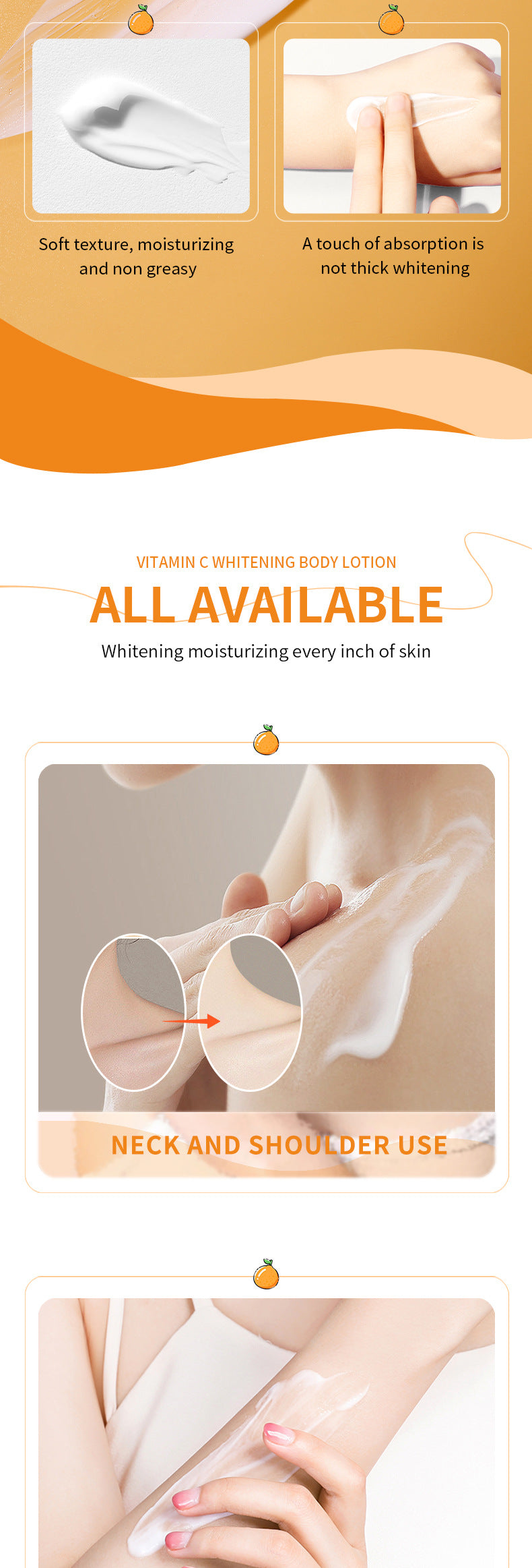 Full English VC Whitening Body Lotion SADOER Vitamin C Moisturizing and Hydrating Skin Care  Wholesale