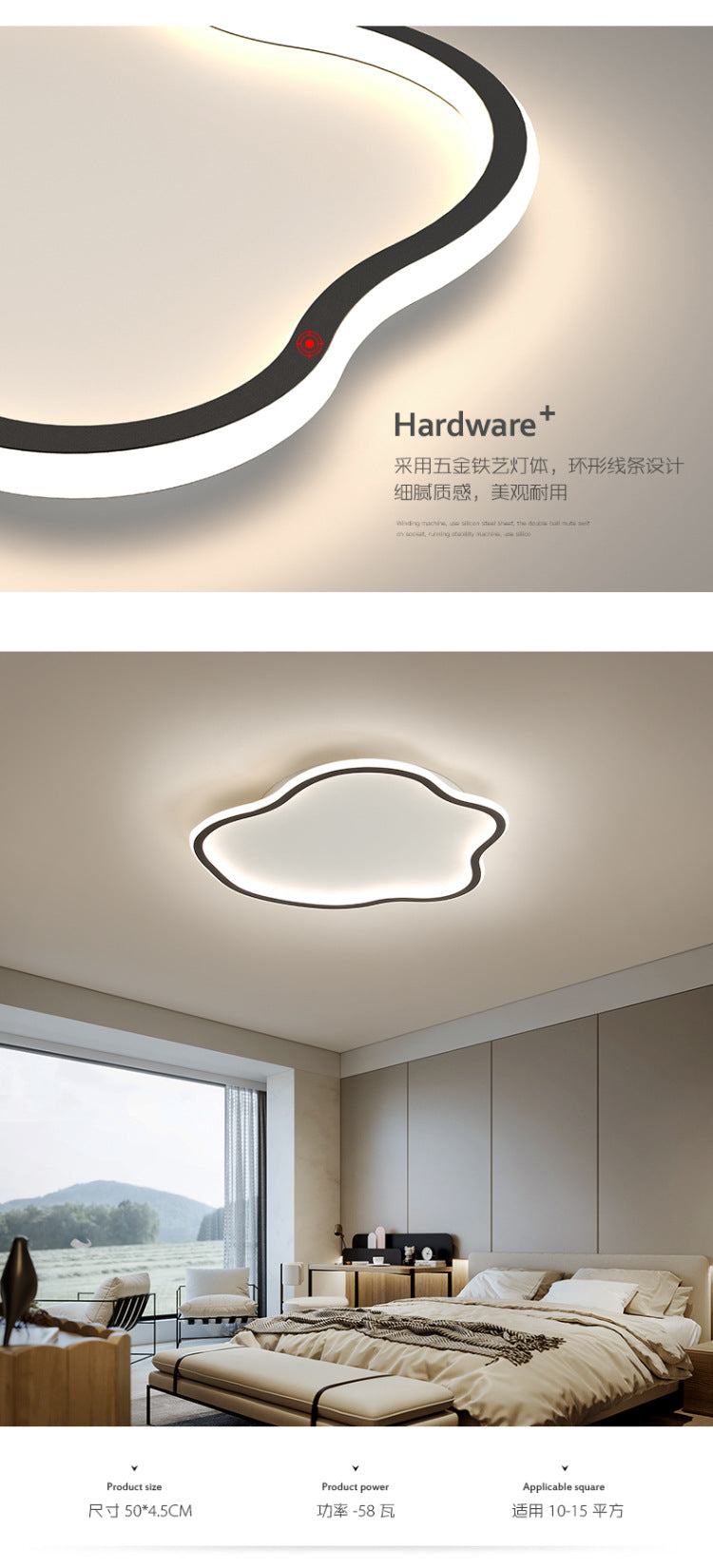 Nordic Style Bedroom Ceiling Light led Lamps Living Room Lamp Simple Modern Elegant Home Study Room Lamp Master Bedroom Lamp