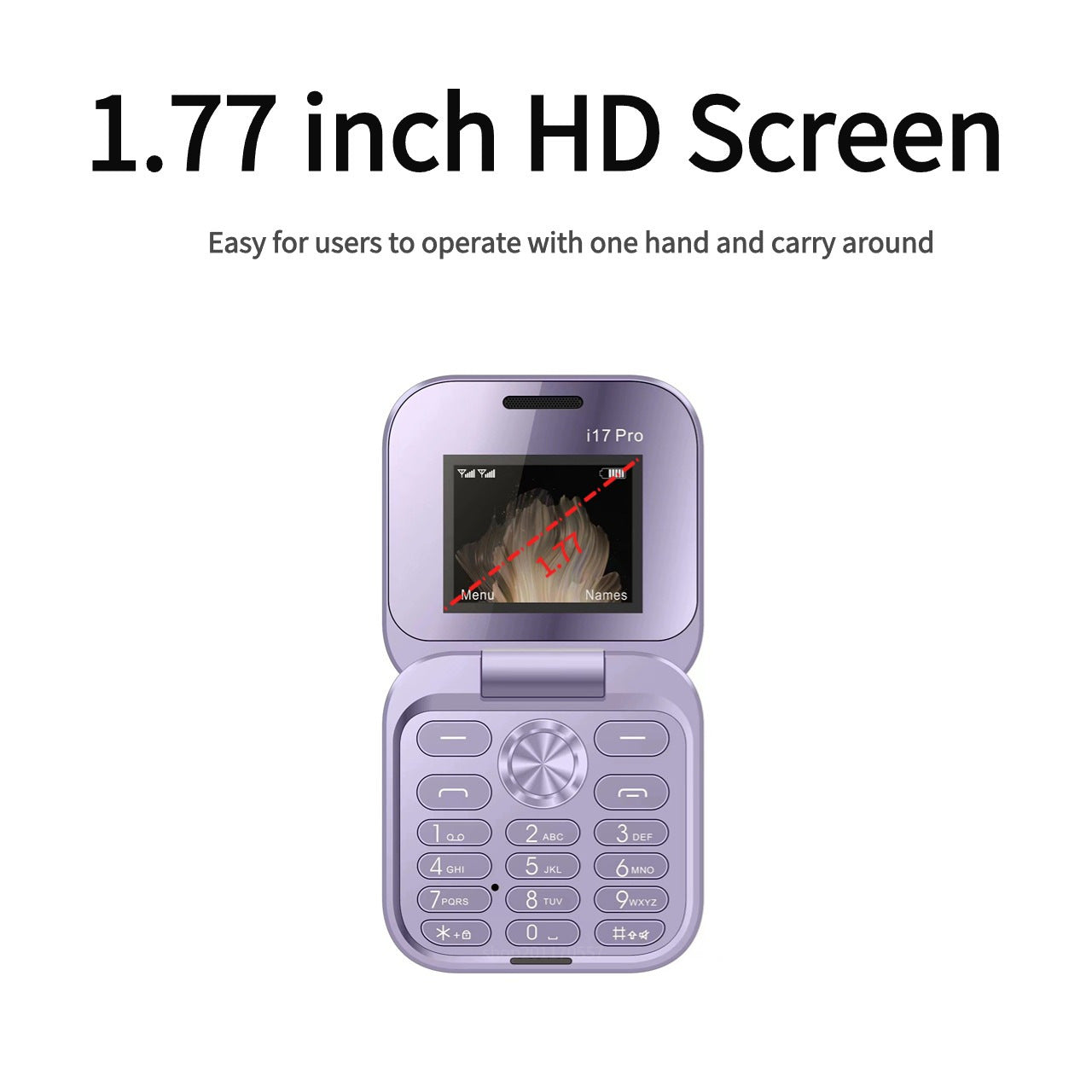 Hot Selling Exquisite Appearance Mini Folding Feature Phone Flip Cover Elderly Button Phone Pocket Phone