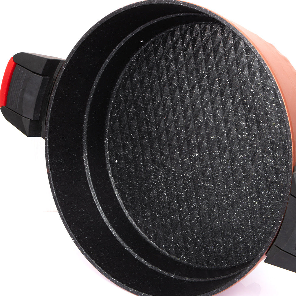 RAF Hot-selling Household Multi-functional8L Simple Electric Wok Electric Hot Pot Electric Steamer Integrated Instant Noodle Pot Electric Cooking Pot