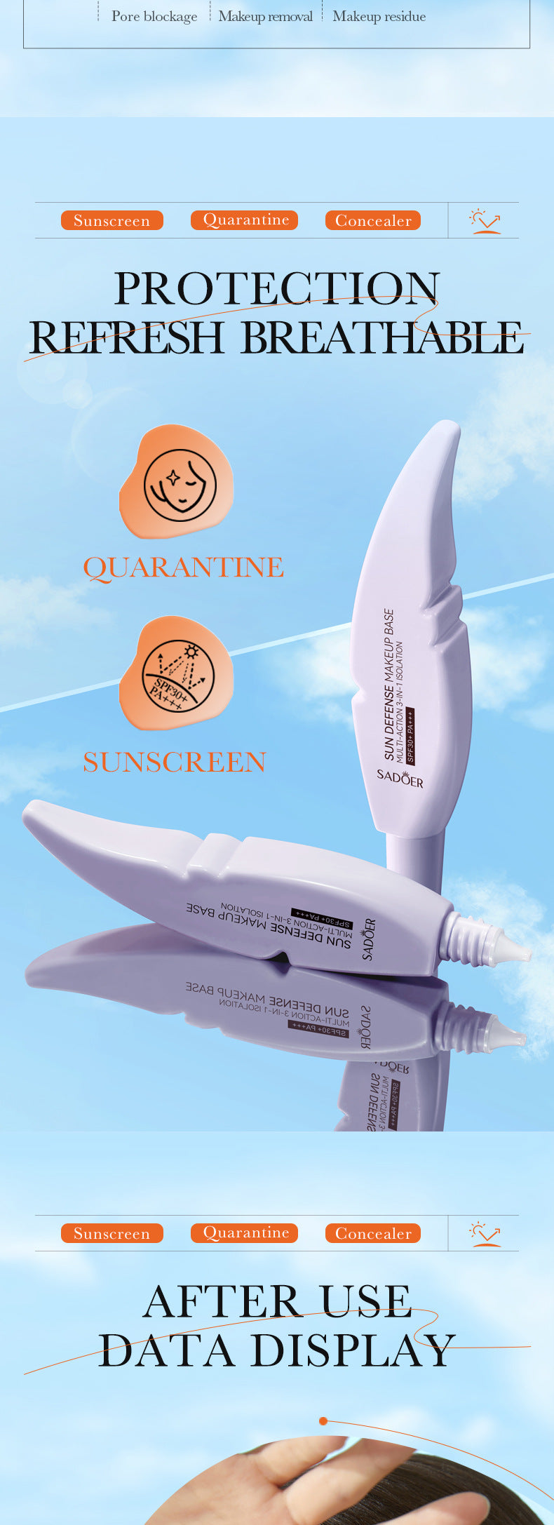Cross-border Sunscreen30g SPF30+Sunscreen Isolation Cream UV Protection Concealer Sunscreen Cream Wholesale from Foreign Trade Manufacturer