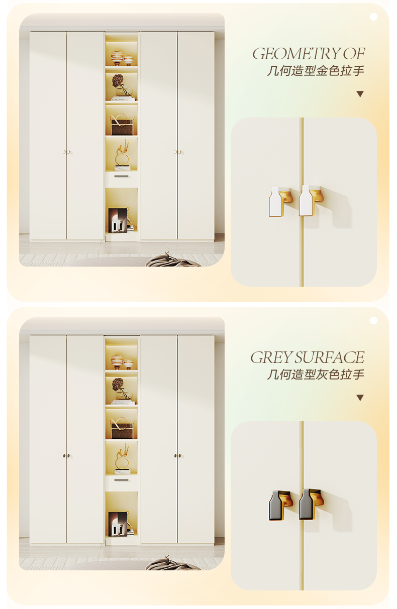 Solid Wood Wardrobe for Home Bedroom, Double Door, Easy Assembly Cabinet, European Pine Board Storage Cabinet, One Door to the Top, Heightened Wardrobe