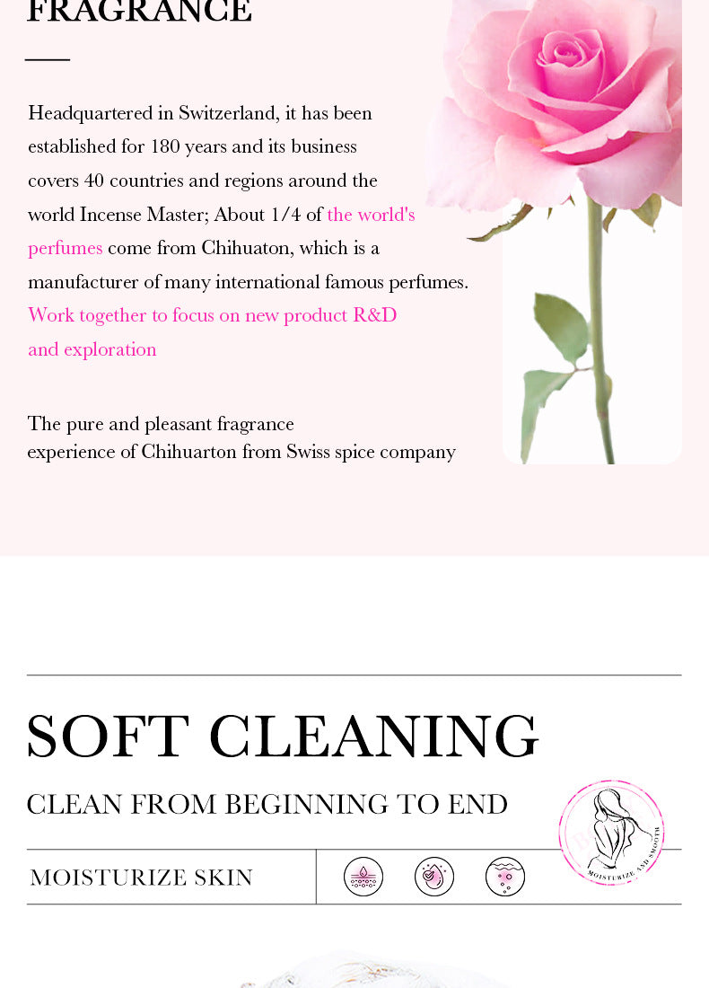 Bathing Set SADOER Rose Fragrance Shampoo Lavender Shower Gel Cross-Border Wholesale