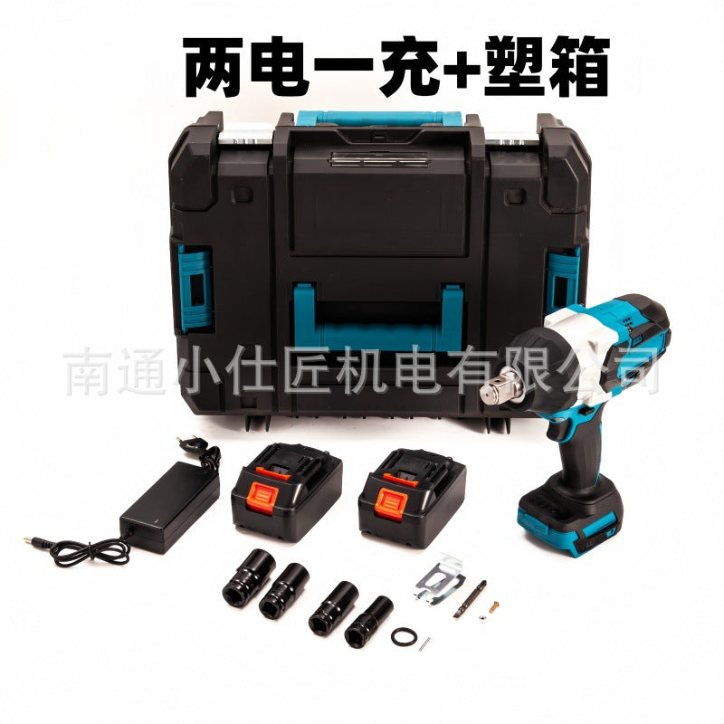Cross-Border Trade High-Torque Lithium Battery Rechargeable Electric Wrench Portable Auto Repair Air Gun Woodworking Framing Tool