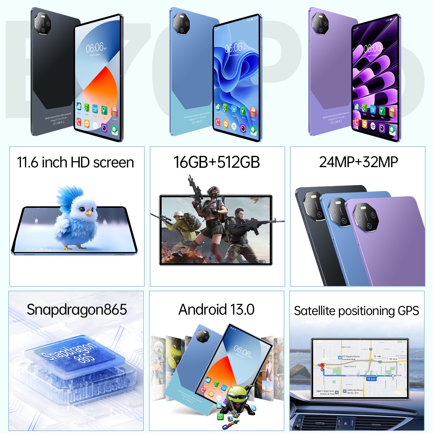 New E70Pro Smart Tablet PC10.1Inch E-commerce Shopee(Popular)