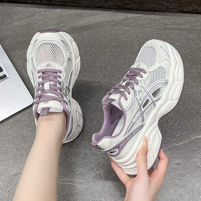 Exported Italian Original Clearance Dad Shoes Summer New Women's Running Hollow Sports Shoes Thick Sole
