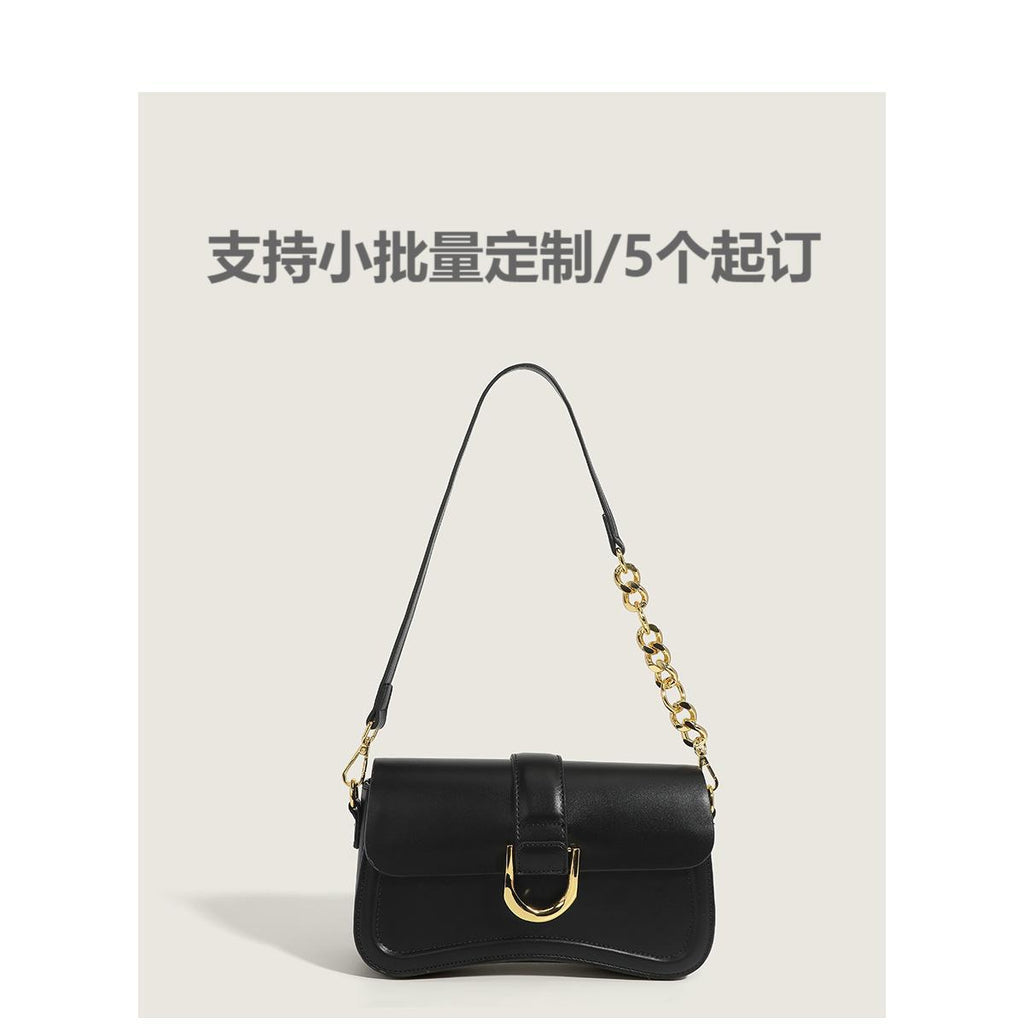 Versatile Texture New Baguette Bag Retro Fashion Elegant Versatile Shoulder Underarm Bag Crossbody Women's Bag