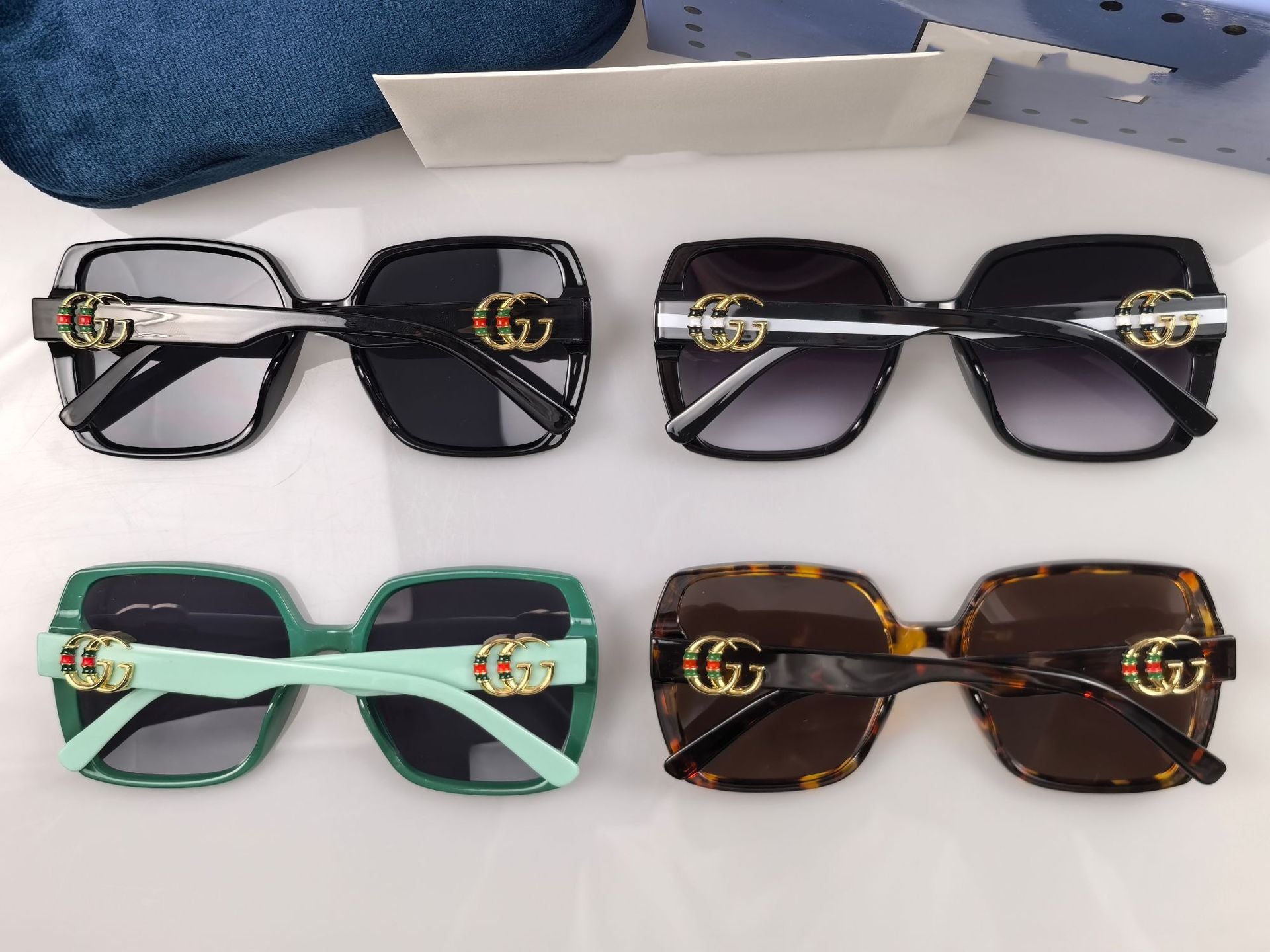 G New European and American Style Women's Fashion Personality Large Frame Square Retro Glasses Trend GG2758