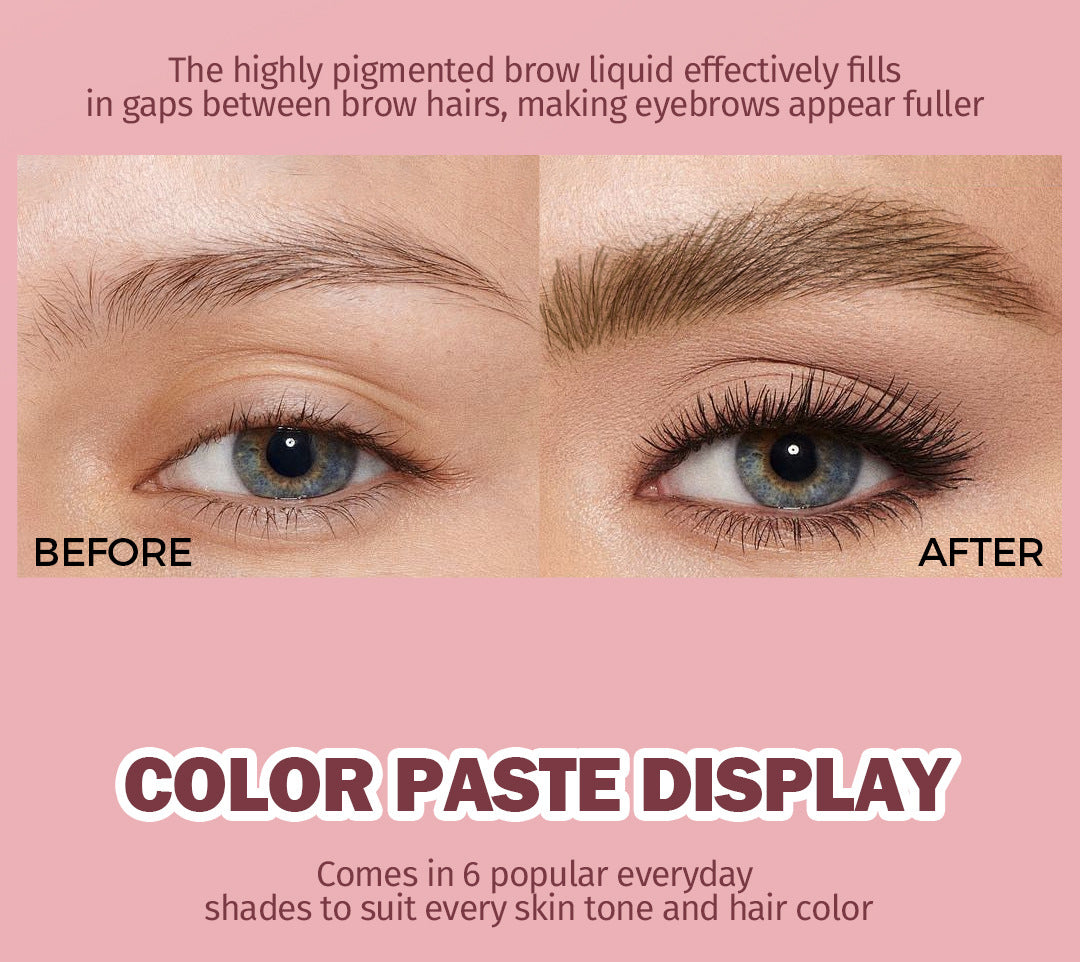 Hot-Selling Eyebrow Dye Cream Waterproof Smudge-Proof Large Brush Eyebrow Cream Long-Lasting Color No Smudging Natural Eyebrows