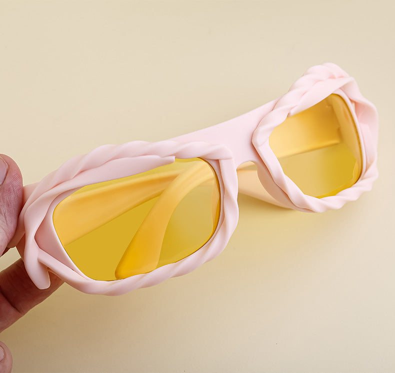 New Y2K Irregular Sunglasses for Women, Cycling Lace Sunglasses, Women's European and American Style Performance Glasses sunglasses