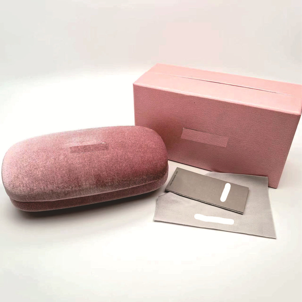Spot wholesale high-end velvet glasses case Pink Fashionable and Elegant Sunglasses Case Sunglasses case Packing Box