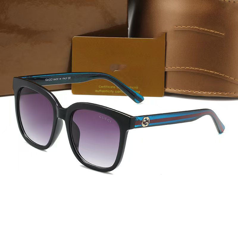 gm Sunglasses Korean Style Square Frame Big Face Slimming Polarized UV Protection Sunglasses for Women Trendy Street Style Glasses logo
