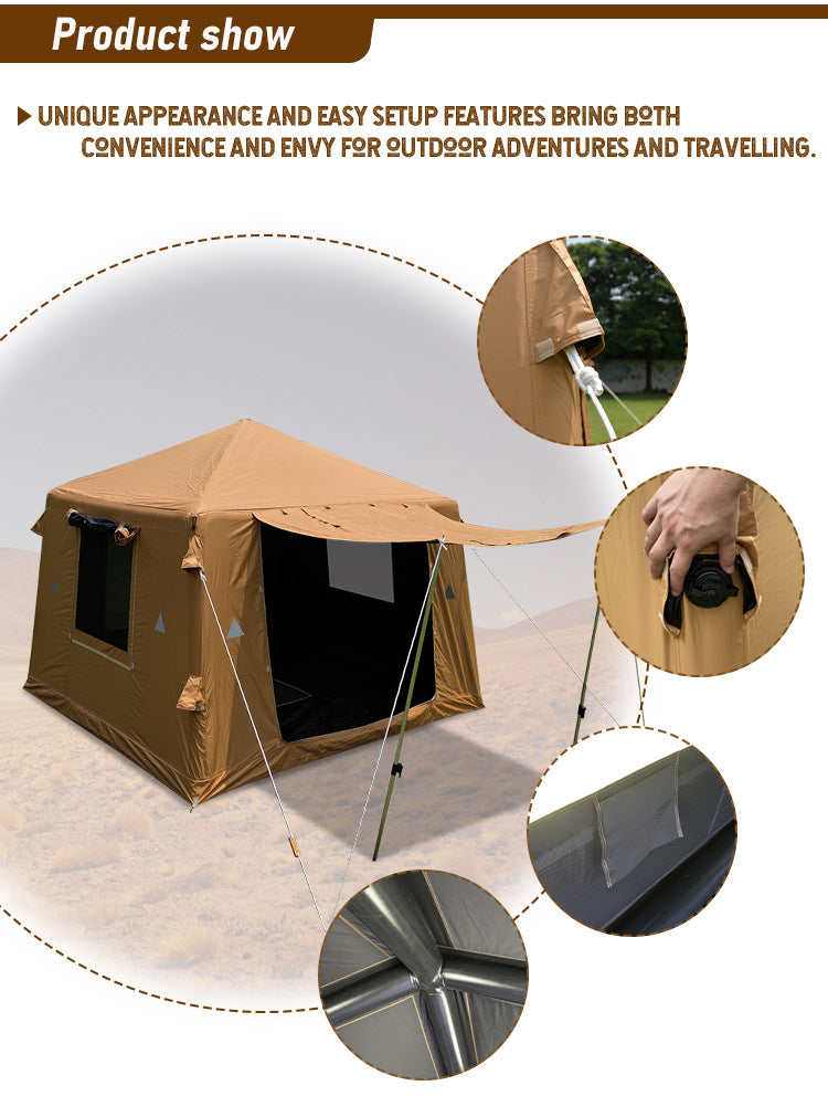 Wholesale Inflatable Tent from Source Factory Middle East Saudi Arabia Tent Black Coating Sunproof Rainproof Automatic Quick Open3*