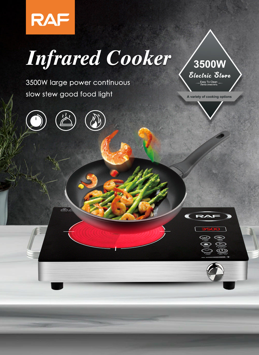Multifunctional High-Power Electric Ceramic Stove Touch Smart Home Induction Cooker Black Export Induction Cooker