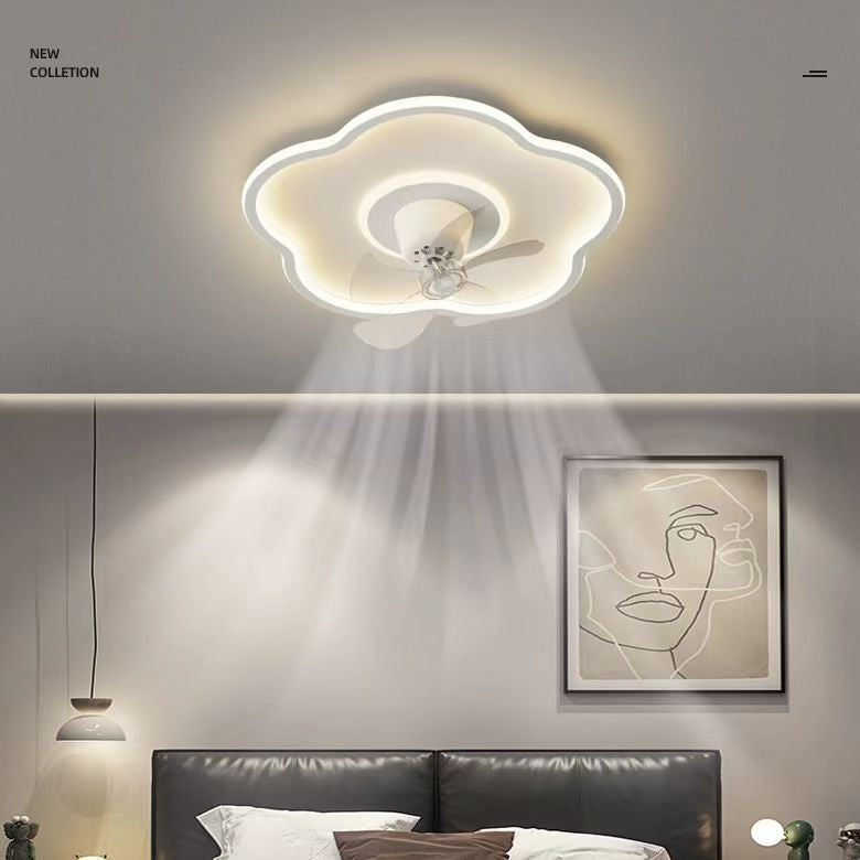 Bedroom fan light integrated modern minimalist2025New style ceiling fan light for children's room and dining room