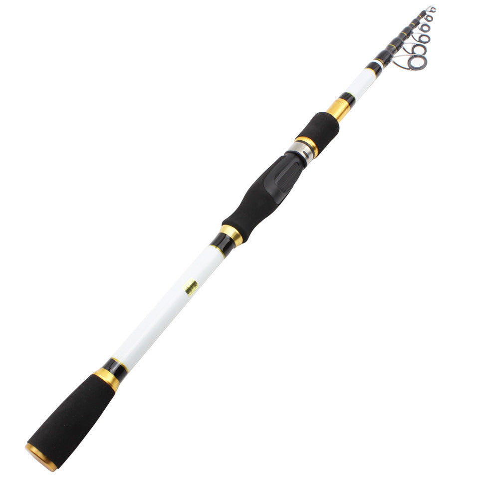A European and American Style Straight Handle Telescopic Lure Rod Portable Carbon Fishing Rod Sea Rod Bass Carp Rod