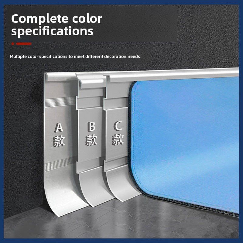 Aluminum alloy skirting board, floor edge trim strip for hospitals, hotels, and schools, thickened and wear-resistant aluminum alloy wall panel