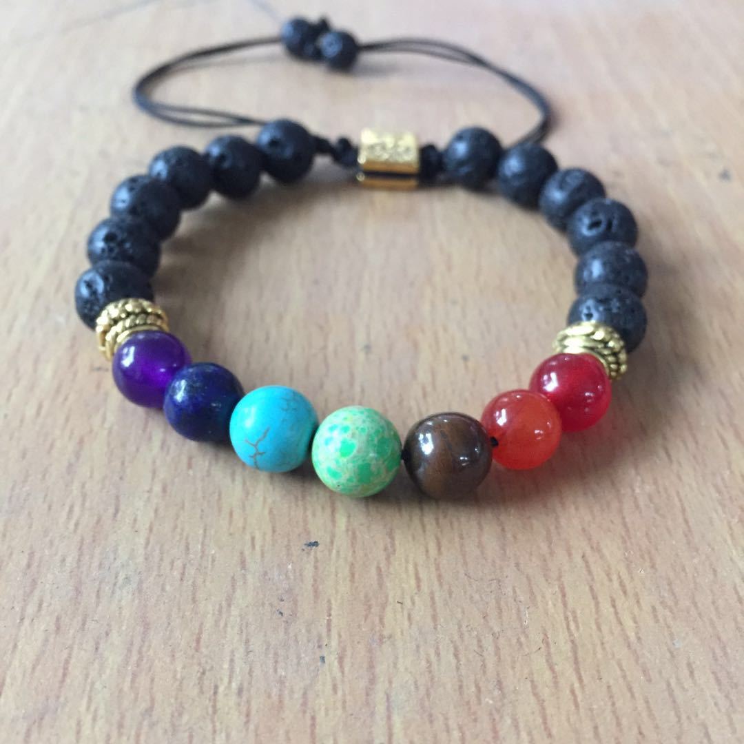 AliExpress8mm Volcanic Lava Stone Bracelet Natural Emperor Stone Couple Fashion Bracelet Factory Direct Sale