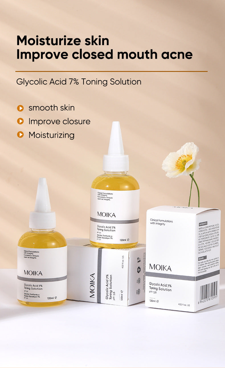 Glycolic Acid Essence Skin Care Acne Water Shrink Pores Facial Rejuvenation Original Solution Moisturizing Brightening