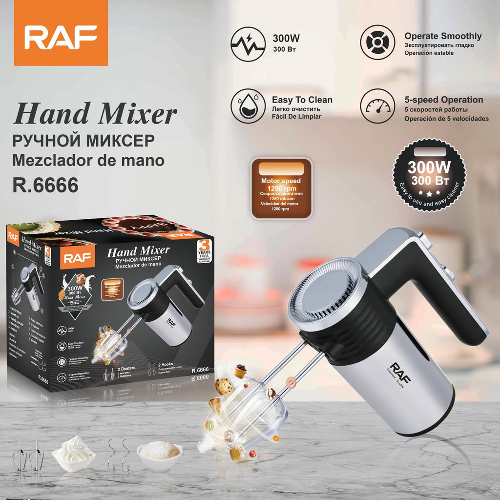 RAF EU Standard High-Power Baking Whisk Cream Mixer Fully Automatic Handheld Household Electric Egg Beater