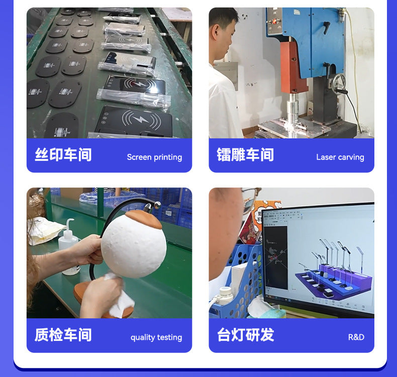 Amazon Music Wireless Charging Desk Lamp Student Eye Protection Desk Lamp Bedroom Dormitory Reading Study Desk Lamp