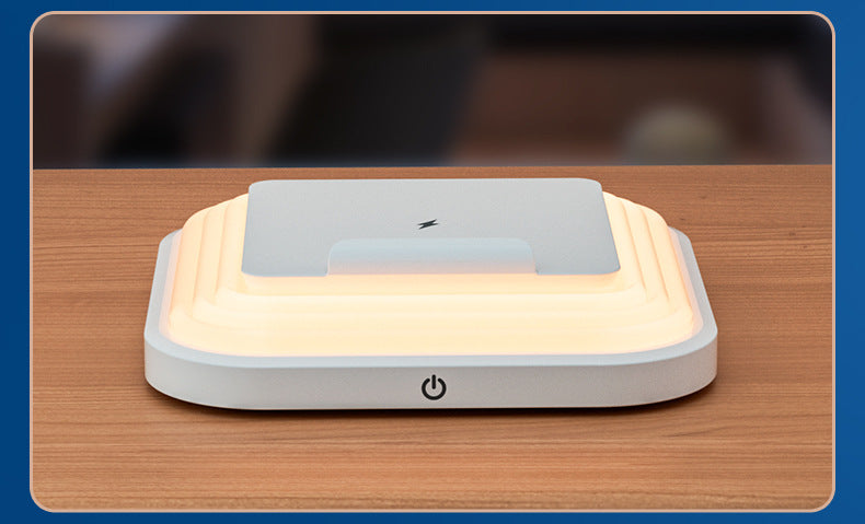 Source manufacturer eye protection reading night light15W Mobile Phone Wireless Charging Table Lamp Folding Gift Atmosphere Lamp Wholesale