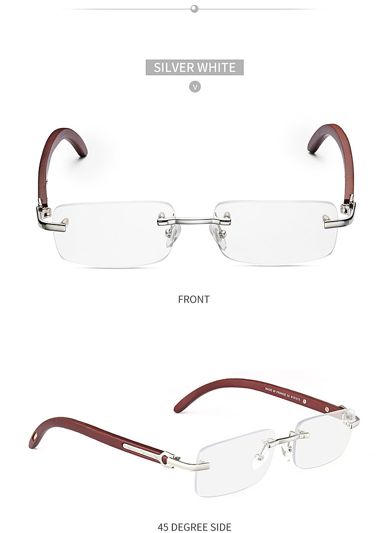 Fashion Sunglasses for Men New Frameless Wooden Leg Slingshot Sunglasses Optical Frame sunglasses