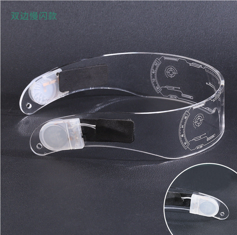LED Light-emitting Glasses Trendy Future Technology Style Same Style Bar Disco Flashing Rechargeable Glasses
