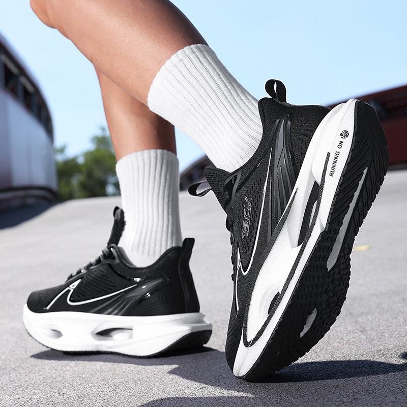 2025New Flying Wing Breathable Shock Absorption Running Shoes Summer Youth Racing Carbon Plate Lightweight Men and Women Sports Shoes