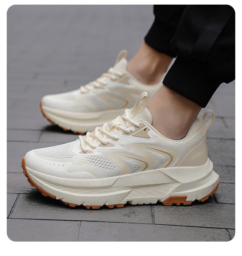 Men's Shoes New2025Mesh Breathable Running Shoes Anti-Slip Shock Absorption Lightweight Soft Sole Sports Shoes Manufacturer Wholesale