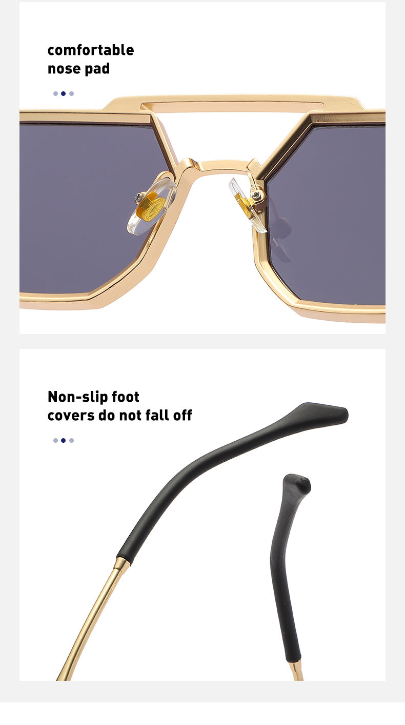 New European and American Steampunk Style Sunglasses for Men, Polygonal Small Frame Sunglasses for Women, Trendy sunglasses Wholesale