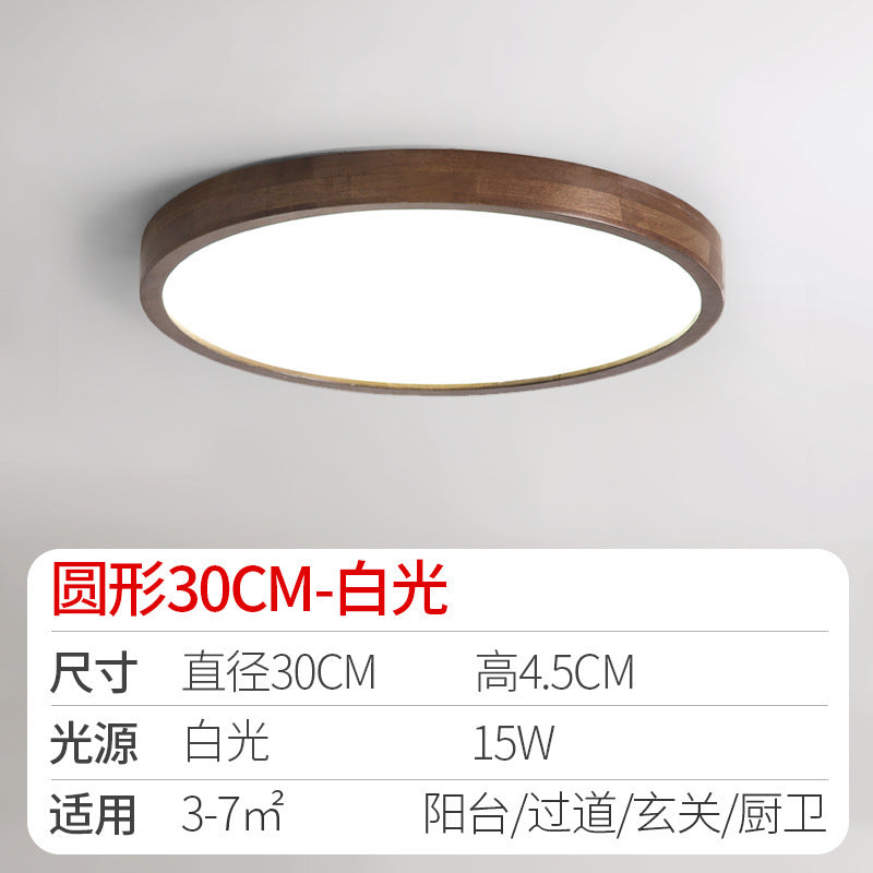Log led Ceiling Lamp Living Room Balcony Tatami Wabi-Sabi Style Japanese Style Wood Art Corridor Nordic round bedroom