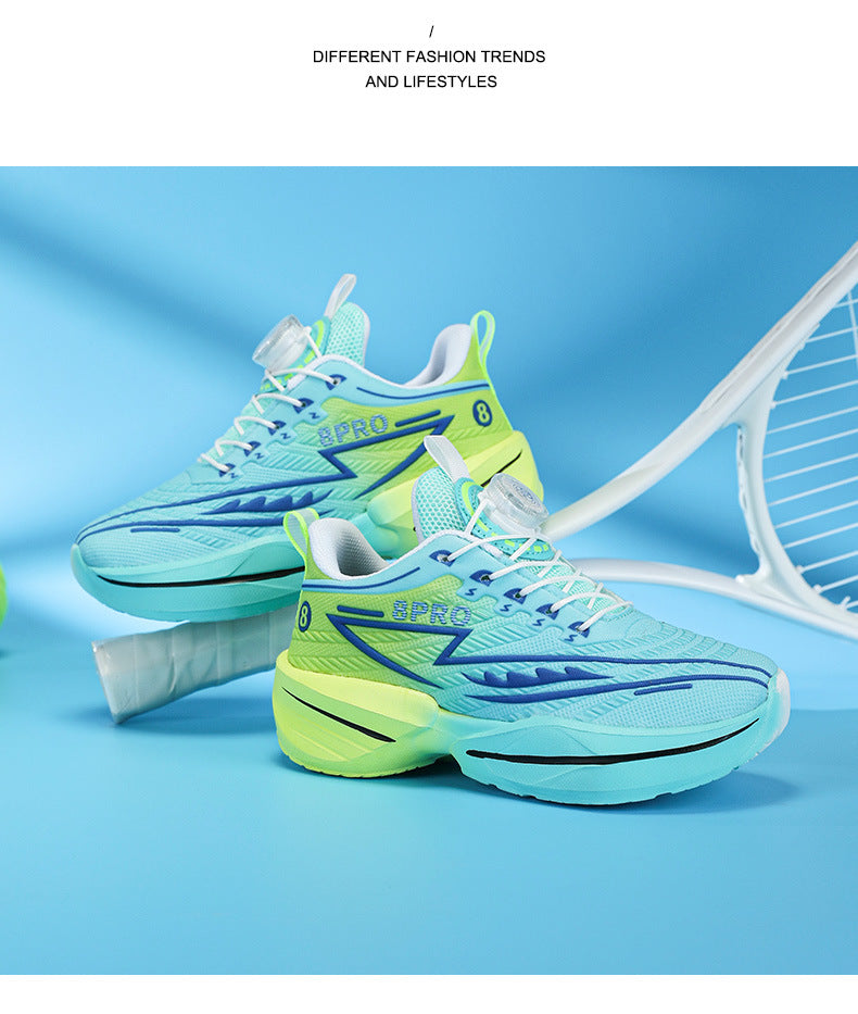 2025New Mesh Breathable Rotating Button Children's Shoes Student Training Running Shoes Red Rabbit Children's Mandarin Duck Sports Shoes