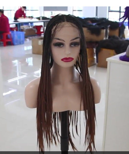 13x4 Front Lace Synthetic Wig Pre-Braided Dreadlocks Lace Front Long Braid Wig