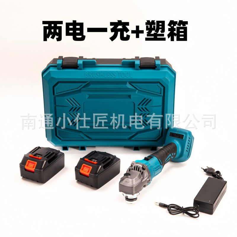 One Battery One Charger Plastic Box Angle Grinder Cross-Border Foreign Trade Amazon Model Handheld Brushless High-Power Angle Grinder Dropshipping
