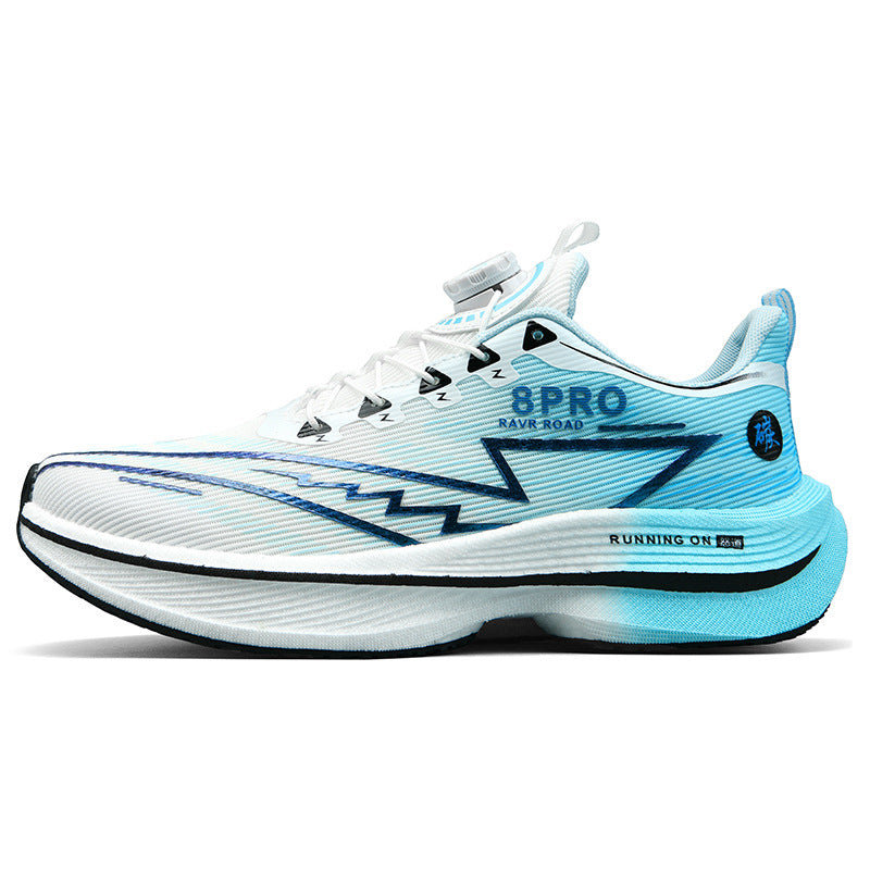 Red Rabbit8pro Full Palm Carbon Plate Racing Shock Absorption Running Shoes for Men and Women Couples Rotating Buckle Youth Student Sports Shoes