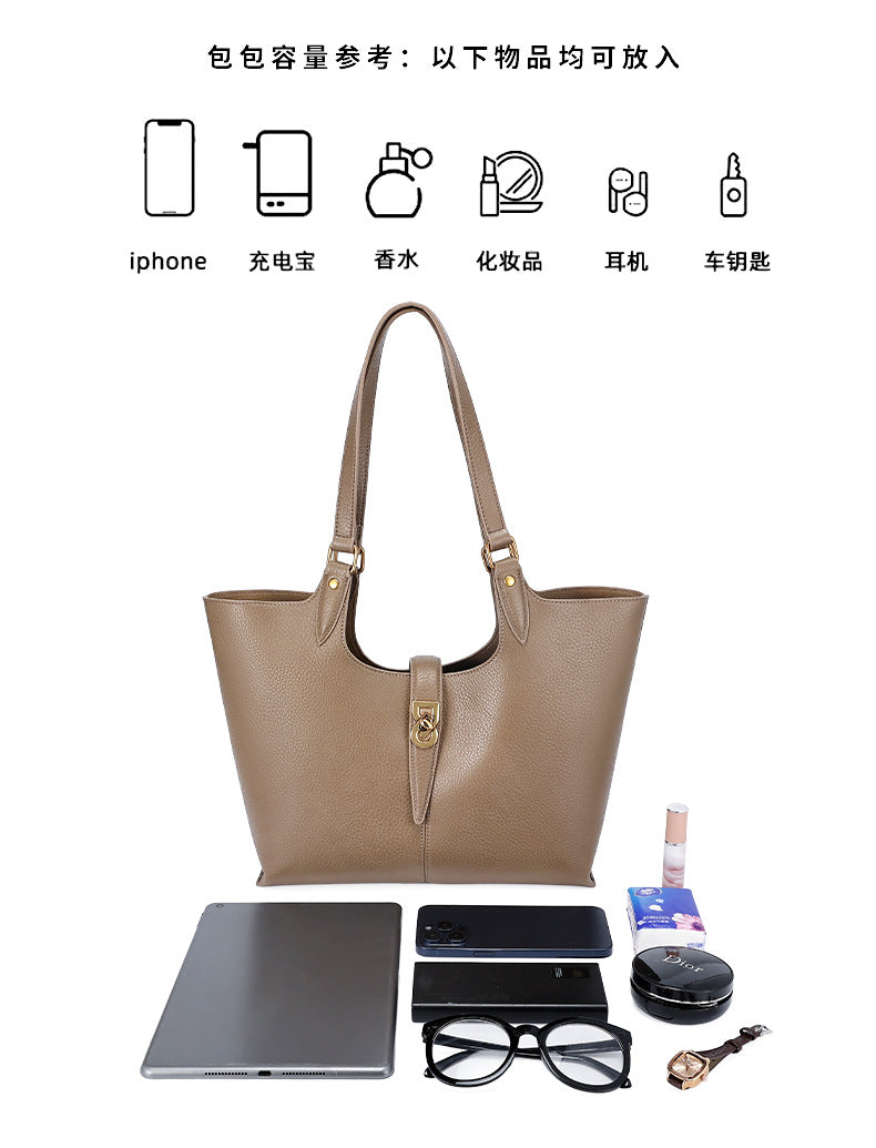 European and American Trendy High-End Single Shoulder Fashion Women's Bag Versatile Handbag Basket Bag Light Luxury Niche Commuter Crossbody Bag