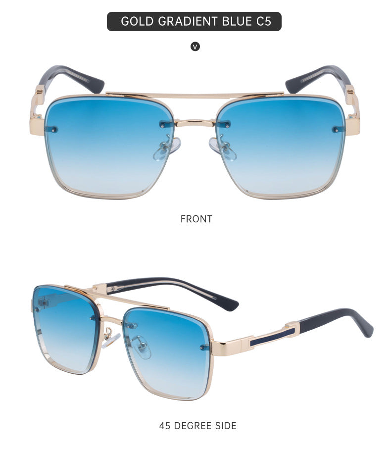 2025Retro Glasses Men Driving Sunglasses Square Frame High-end Men's Sunscreen Sunglasses Premium sunglasses