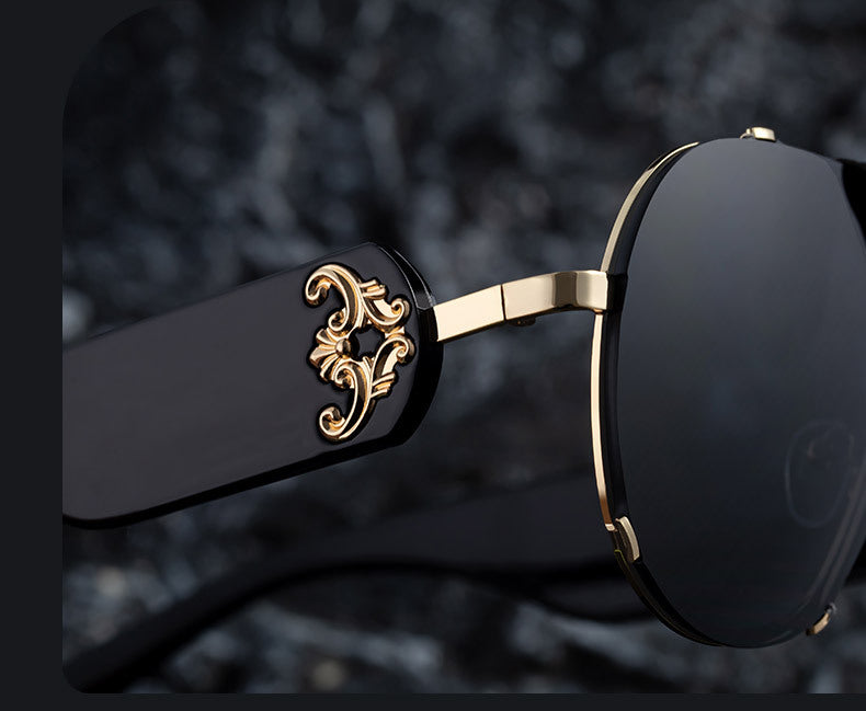 2025New Style Toad Glasses Men's European and American retro Sunglasses Pilot Sunglasses Men's Sunscreen Driving Glasses