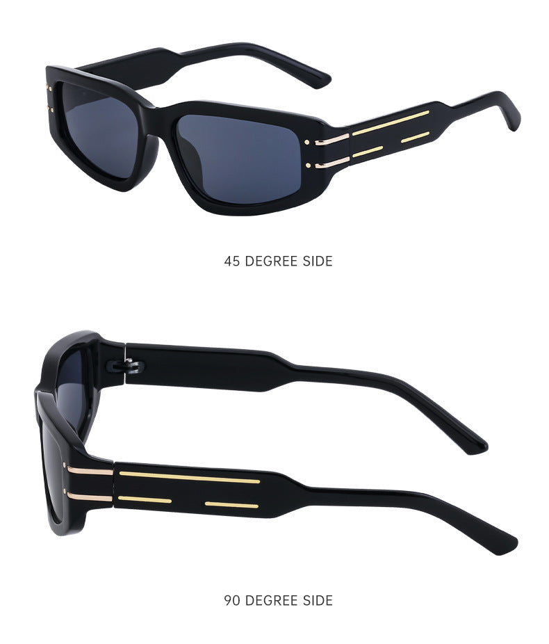 Fashion Square Frame Sunglasses for Women, Sun Protection, High-End European and American Style Small Frame Glasses Wholesale sunglasses Sunglasses