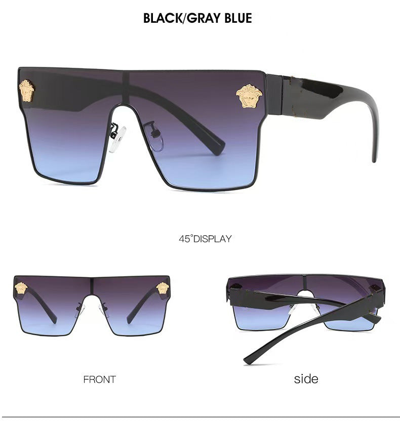 New style one-piece sunglasses10086 European and American style unisex sunglasses modern sunglasses