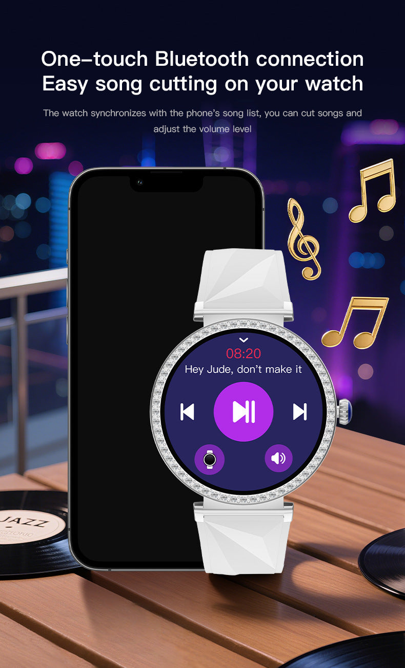 S16Smart Watch1.27inch Bluetooth Call Heart Rate Message Push Sleep Niche Full Diamond Women's Watch