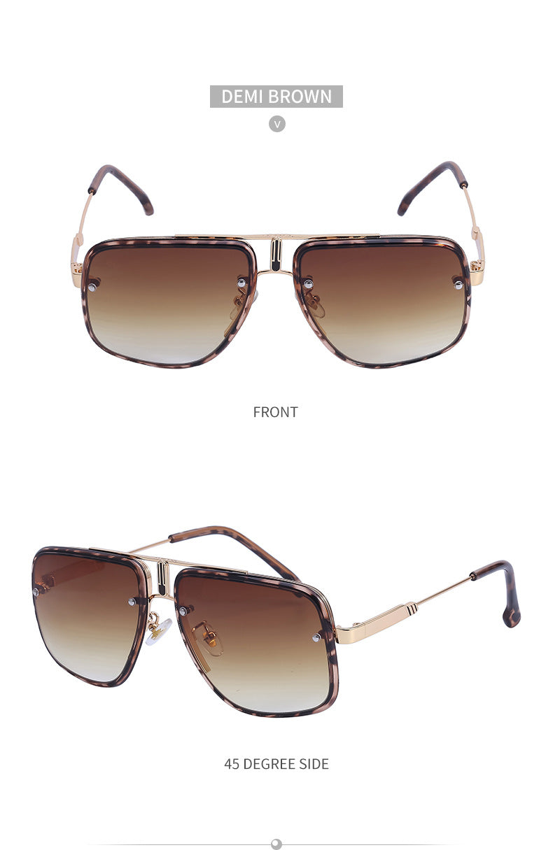 2025New Retro Square Frame Sunglasses for Men, High-End Driving Sun Protection Glasses shades