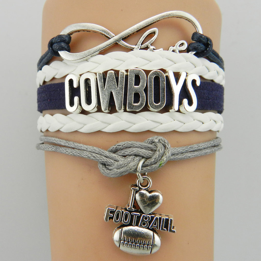 COWBOYS Cowboys Braided Bracelet Men's Football Sports Helmet Bracelet Letter Braided Football Bracelet