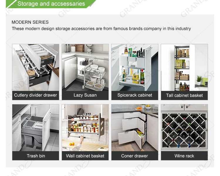 Free Design China Made Ready to Assemble Modular Kitchen Cabinet Furniture Modern Black Kitchen Cabinets Wooden