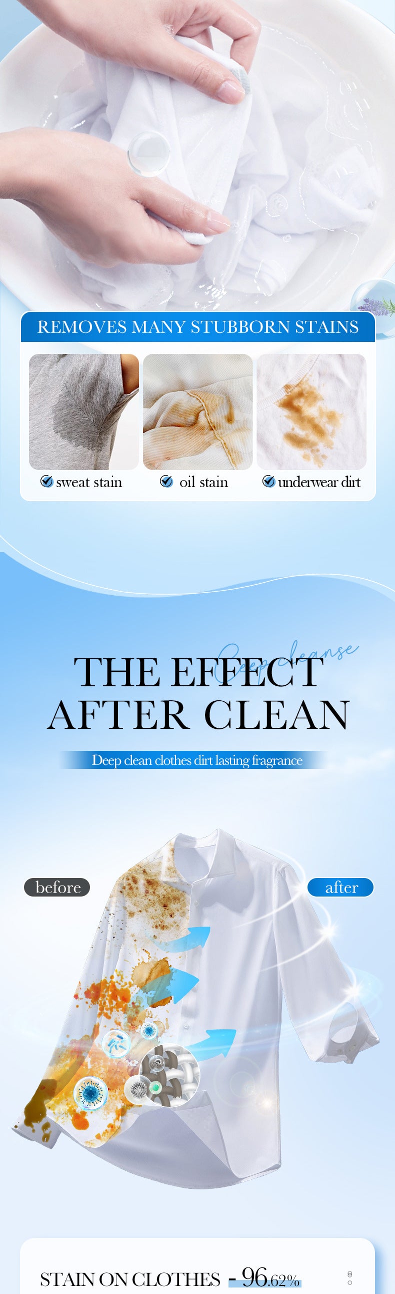 Cross-border Lavender Antibacterial Laundry Detergent500ml Fragrance Cleaning Clean Clothing Export Manufacturer Wholesale