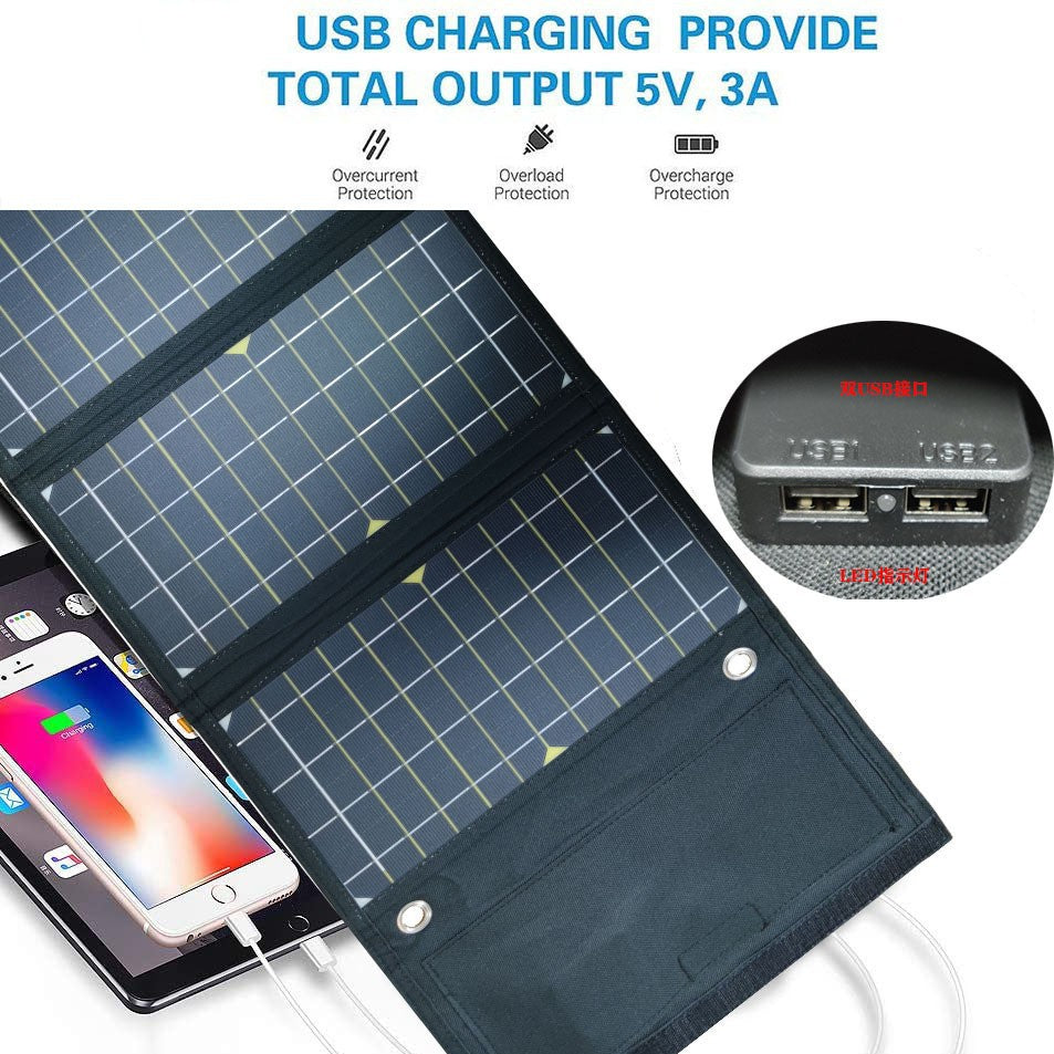 Specially designed for solar-powered portable power banks21W Solar Folding Mobile Phone Charging Bag Portable Power Bank